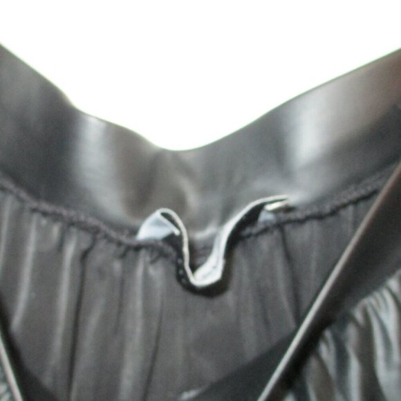 Pull&Bear Faux Leather Long Black Skirt Elastic Waist - Size US M - Picture 6 of 8